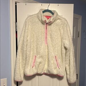 Lilly Pulitzer Quarter Zip White Fleece